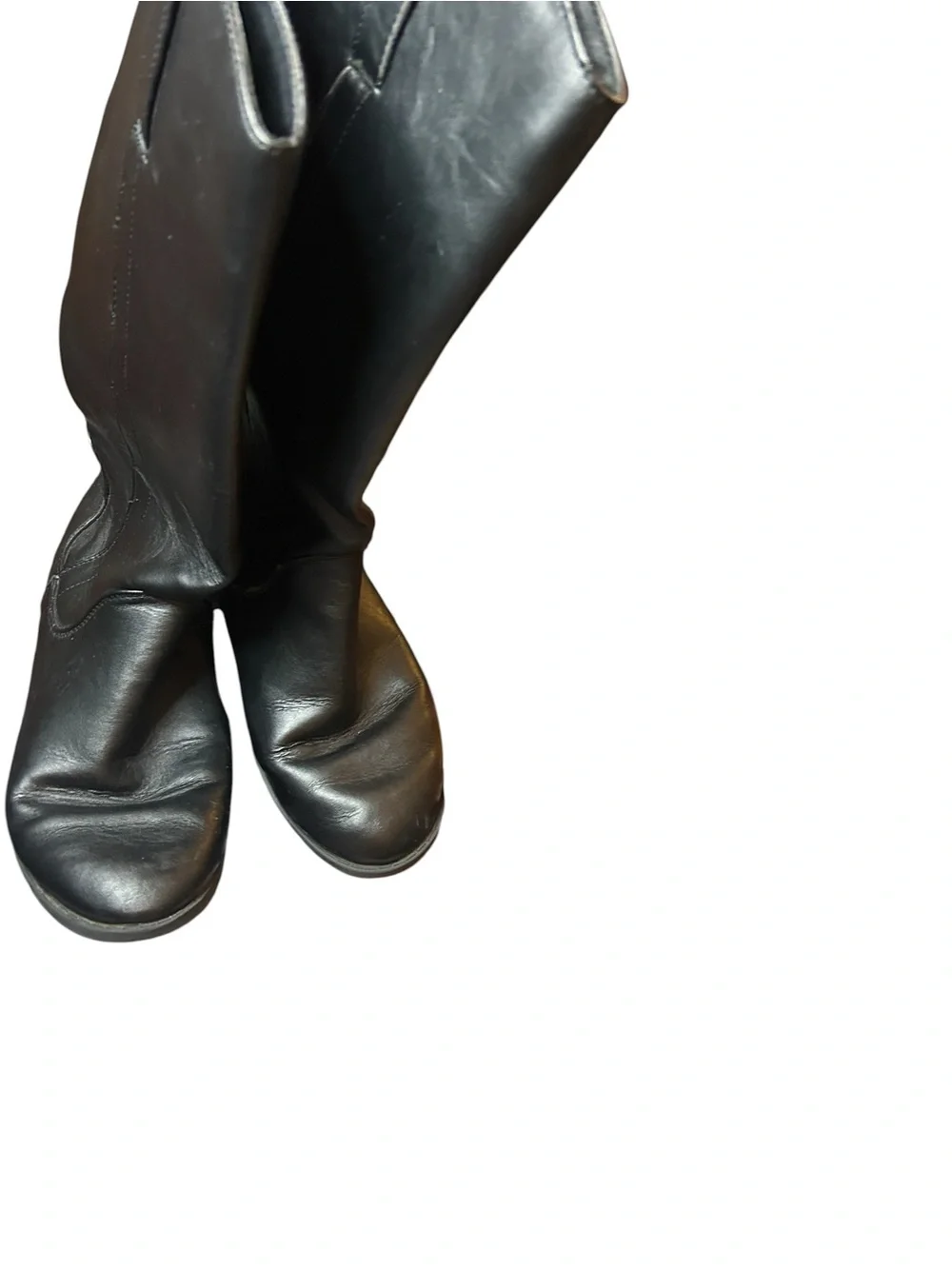 Cat & Jack Girls Black Mid-Calf Riding Boots Size 4 Side Zip